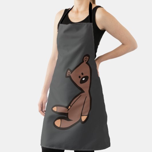Big Brown Teddy Bear エプロン (インサイチュ)