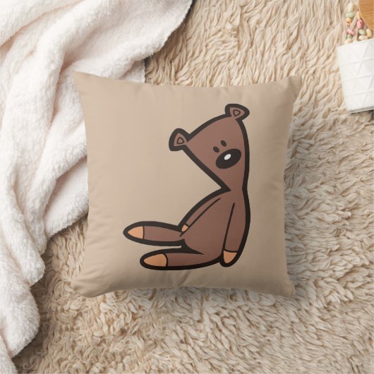 Big Brown Teddy Bear クッション (ブランケット)
