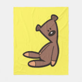 Big Brown Teddy Bear フリースブランケット (正面)