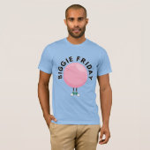 Big Bubble Club "ビギーの金曜日" ピンクの泡の面白グッズ Tシャツ (正面フル)