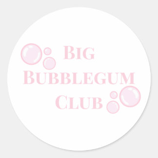 "Big Bubblegum Club" バブル BFF 笑えるジョーク ラウンドシール