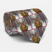 Big Buck Wearing a Glowing Christmas Wreath ネクタイ (ロール)