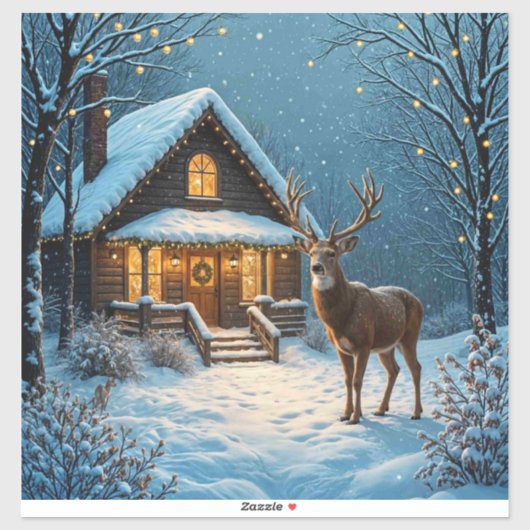  Big Buck's Snowy Christmas Visit シール (シート)