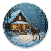  Big Buck's Snowy Christmas Visit セラミックノブ (正面)