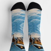  Big Buck's Snowy Christmas Visit ソックス (上部)