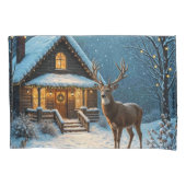  Big Buck's Snowy Christmas Visit 枕カバー (正面左)