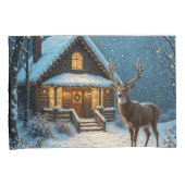  Big Buck's Snowy Christmas Visit 枕カバー (正面右)