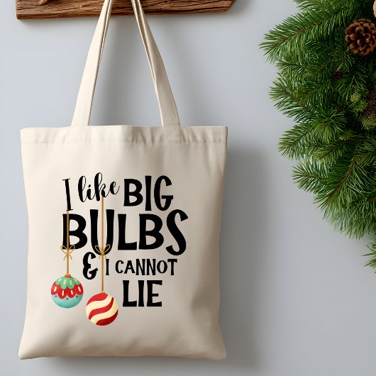 Big Bulbs Bright Funny & Festive Christmas Holiday トートバッグ