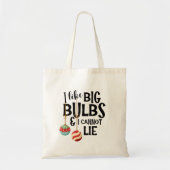 Big Bulbs Bright Funny & Festive Christmas Holiday トートバッグ (正面)