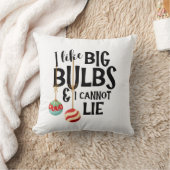 Big Bulbs Funny Festive Christmas Holiday クッション (ブランケット)