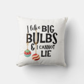 Big Bulbs Funny Festive Christmas Holiday クッション (正面)
