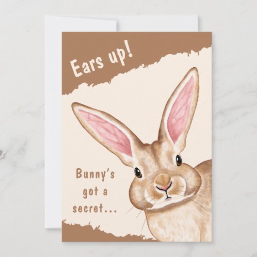 Big Bunny Ears Cute Kids' Easter Egg Hunt 招待状 (正面)