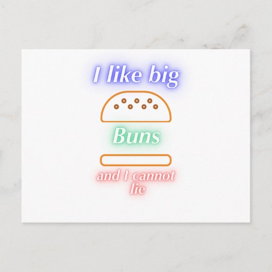 Big Buns Funny Burger ポストカード (正面)