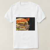 Big Burger Art – Juicy Cheeseburger Illustration Tシャツ (デザイン正面)