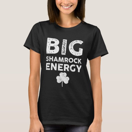 Big C Energy  St Patricks Day Men Big Shamrock Tシャツ (正面)