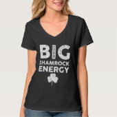 Big C Energy  St Patricks Day Men Big Shamrock Tシャツ (正面)