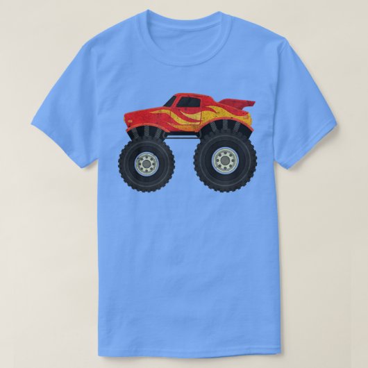 Big Car Lovers Awesome Monster Truck Mud Crushing  Tシャツ (デザイン正面)