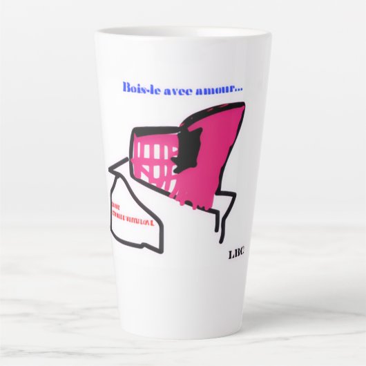 Big coffee mug- Boom! It's Made With Love. カフェラテマグ (正面)