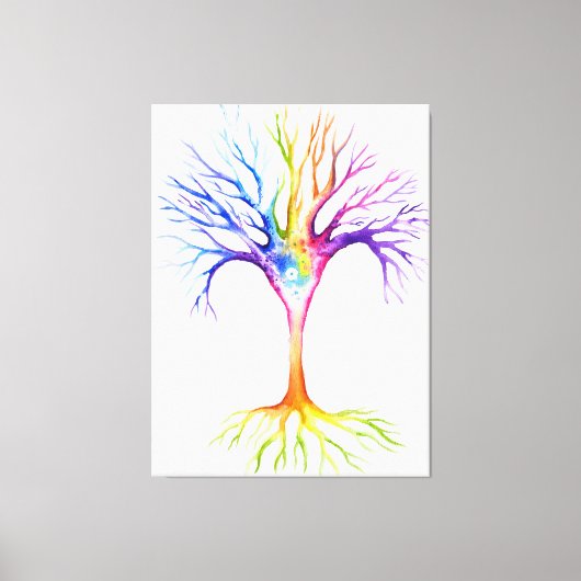 Big colorful neuronal tree キャンバスプリント (正面)