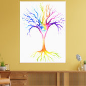 Big colorful neuronal tree キャンバスプリント (インサイチュ (リビング))