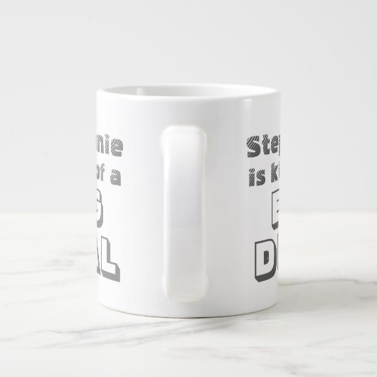 Big Dealパーソナライズされた Coffee Jumbo Mugおもしろいに名前を付ける ジャンボコーヒーマグカップ (裏面)