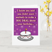 Big Dealユーモアのある誕生日カードなし カード (黄色い花)