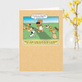 Big Deal at the Dog Parkのバースデーおもしろいタカード カード (黄色い花)