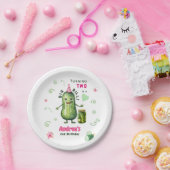 Big Dill Pickle Girl Birthday Any Age ペーパープレート (パーティー)