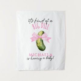 Big Dill Watercolor Coquette ピクルスベビーシャワー タペストリー