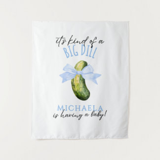 Big Dill Watercolor Coquette ピクルス ベビーシャワーのT タペストリー