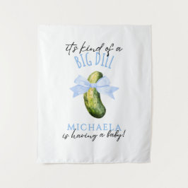 Big Dill Watercolor Coquette Pickle Baby Shower Ta タペストリー