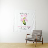 Big Dill Watercolor Pickle Couple's Baby Shower タペストリー (インサイチュ)