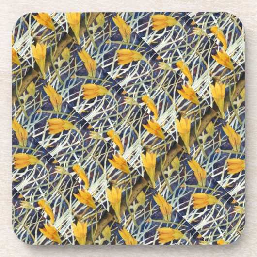 "Big Ditch Lily Tiled Pattern"フローラコースターセット コースター (正面)