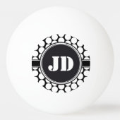 BIG DOTS grid black + your backgr.&文字 卓球ボール (正面)