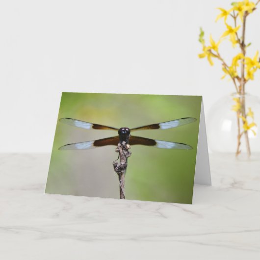 Big Dragonflyクローズアップ自然ノートカード カード (黄色い花)