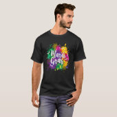 Big Easy Vibes Mardi Gras Fat Tuesday New Orleans Tシャツ (正面フル)