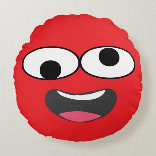 Big Expression – Cartoon Face ラウンドクッション (正面)