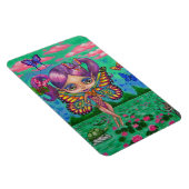 Big Eye Butterfly Fairy Purple Hair Turtle Raccoon マグネット (右側)