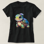 Big Eyed Baby Turtle Graphic Tシャツ (デザイン正面)