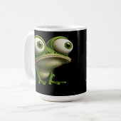 Big-Eyed Cartoon Frog コーヒーマグカップ (正面左)