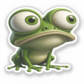 Big-Eyed Cartoon Frog シール (正面)