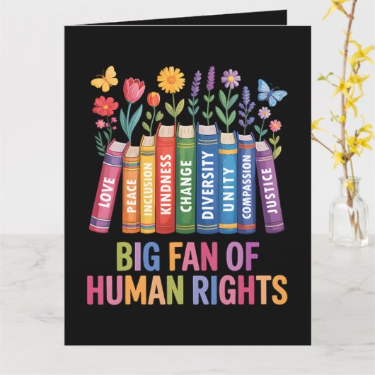 Big Fan Of Human Rights  カード (黄色い花)