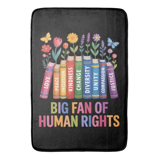 Big Fan Of Human Rights バスマット (正面縦)
