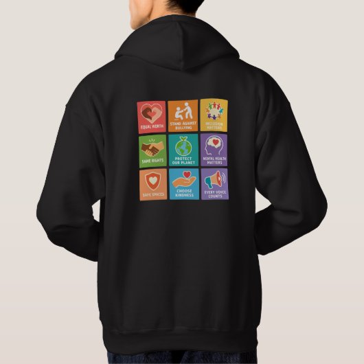 Big fan of human rights パーカ (裏面)