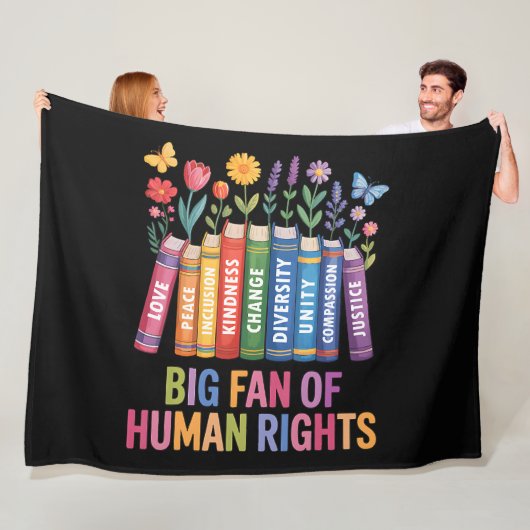 Big Fan Of Human Rights フリースブランケット (インサイチュ)