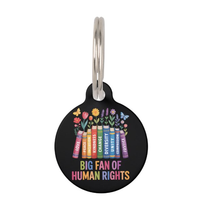 Big Fan Of Human Rights  ペット　ネームタグ (正面)