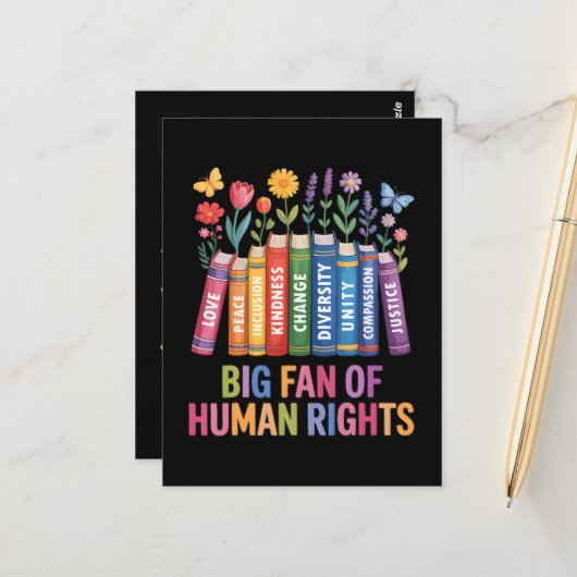 Big Fan Of Human Rights  ポストカード (正面/裏面インサイチュ)