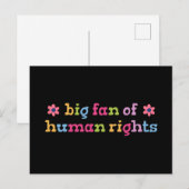 Big fan of human rights ポストカード (正面/裏面)