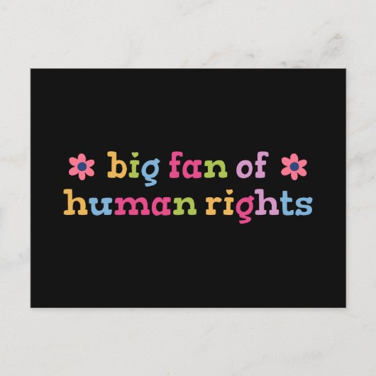Big fan of human rights ポストカード (正面)