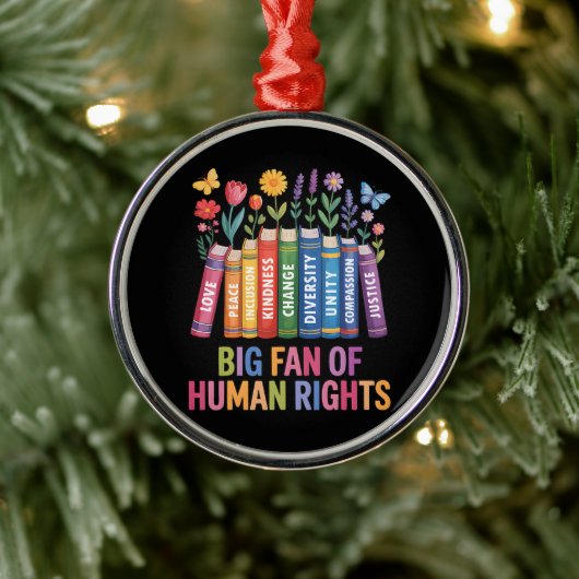 Big Fan Of Human Rights メタルオーナメント (ツリー)